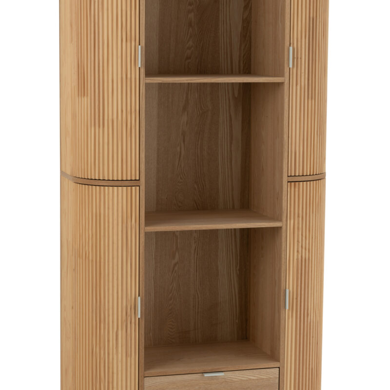 Abgerundetes Regal aus MDF und Kiefer