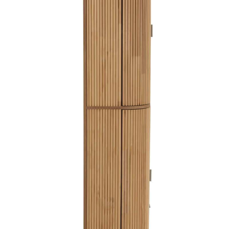 Abgerundetes Regal aus MDF und Kiefer