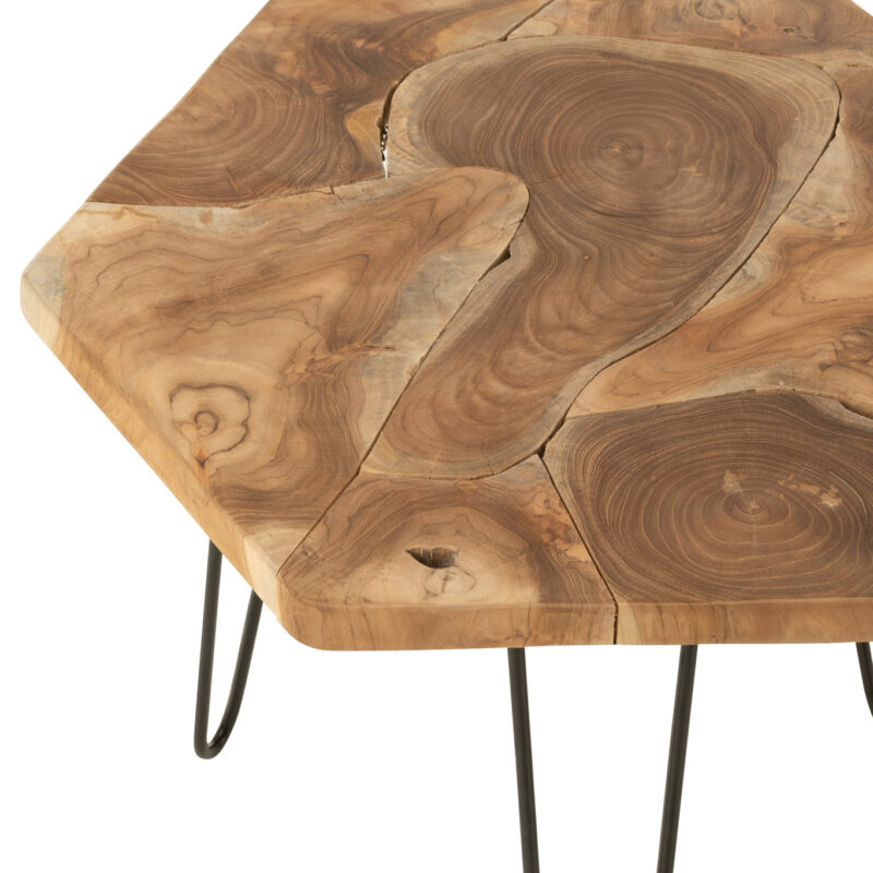 Set aus 2 Beistelltischen Sechseck