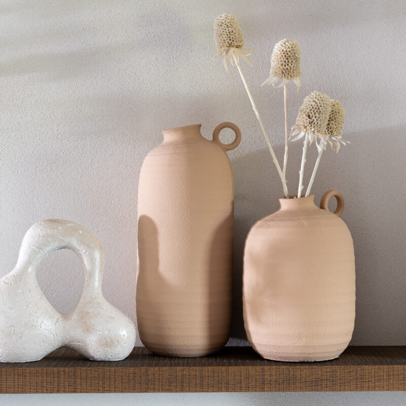 Abstrakte Keramikfigur Olina klein in Creme