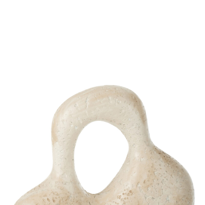 Abstrakte Keramikfigur Olina klein in Creme