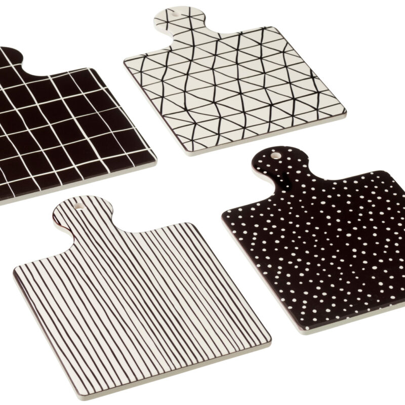 Käse Servier Set Windowbox aus Keramik 4 teilig