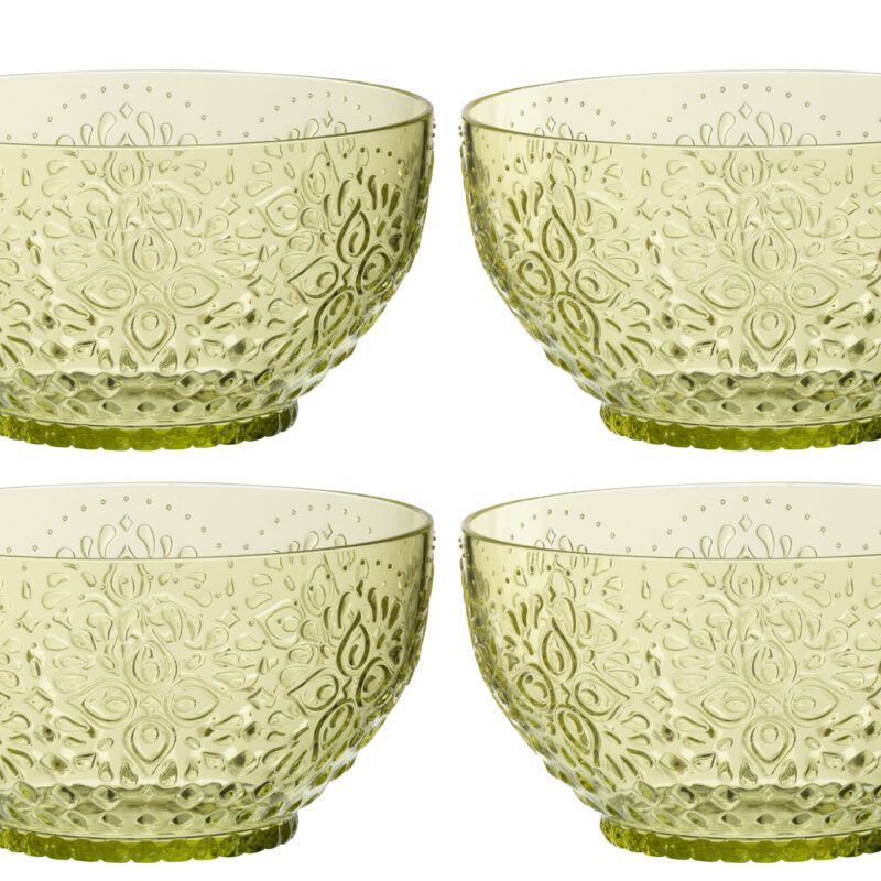 Set 4 Acrylschüsseln grün