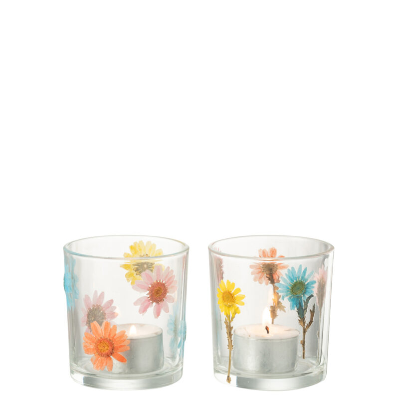 Teelichthalter Posy Glas Set 2-teilig