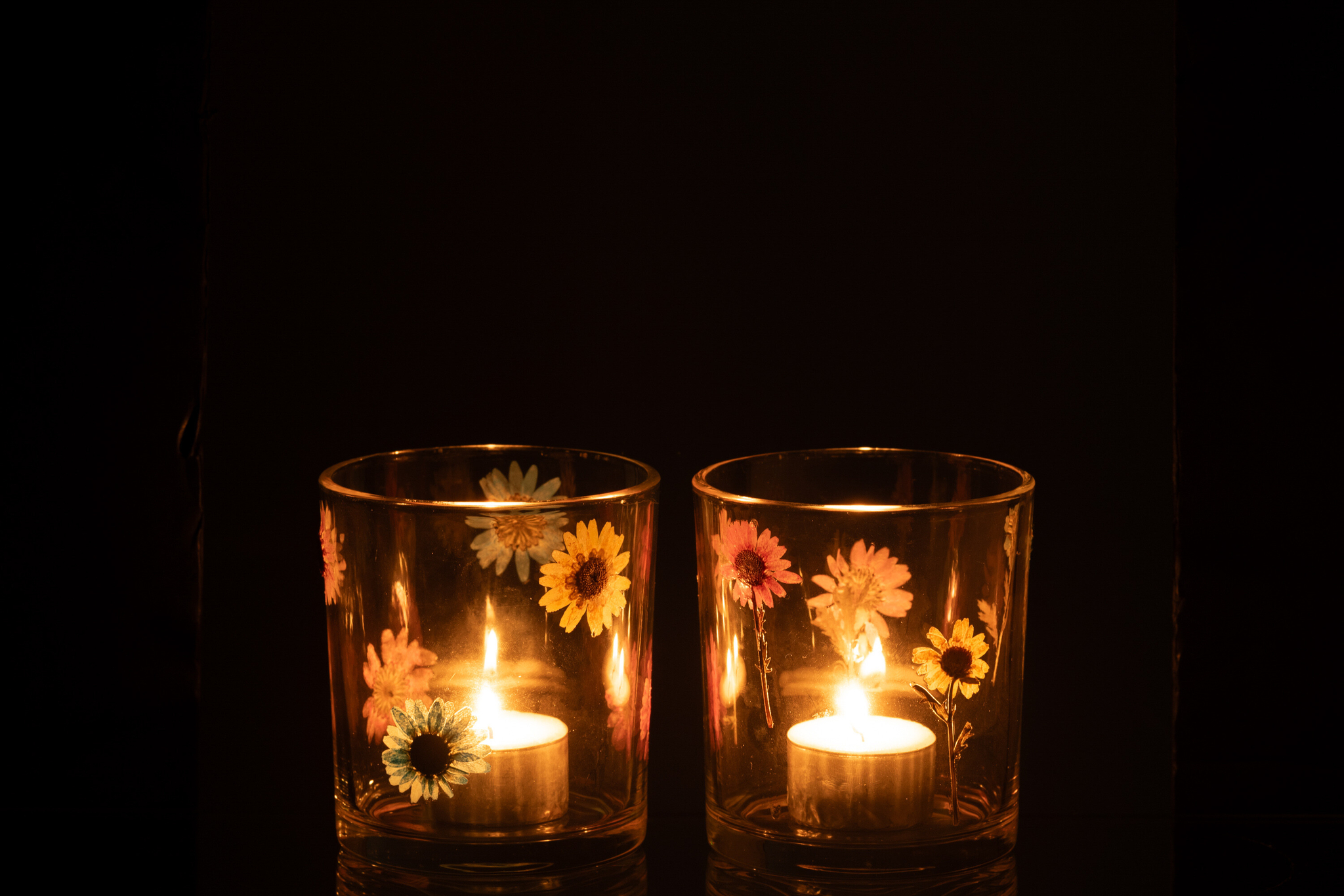 Teelichthalter Posy Glas mittel 2er Set – Bild 3