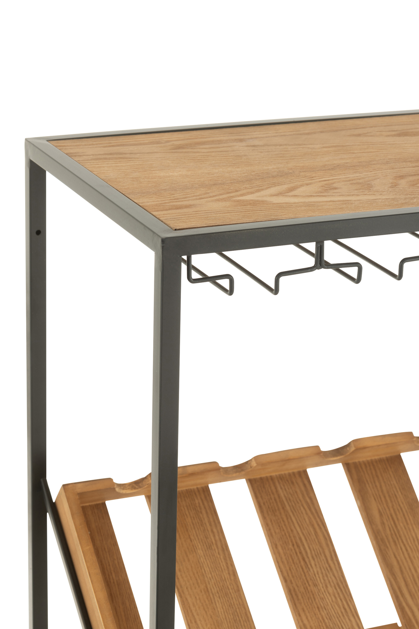 Großer Wein- und Bar-Schrank in Natur und Schwarz – Bild 12
