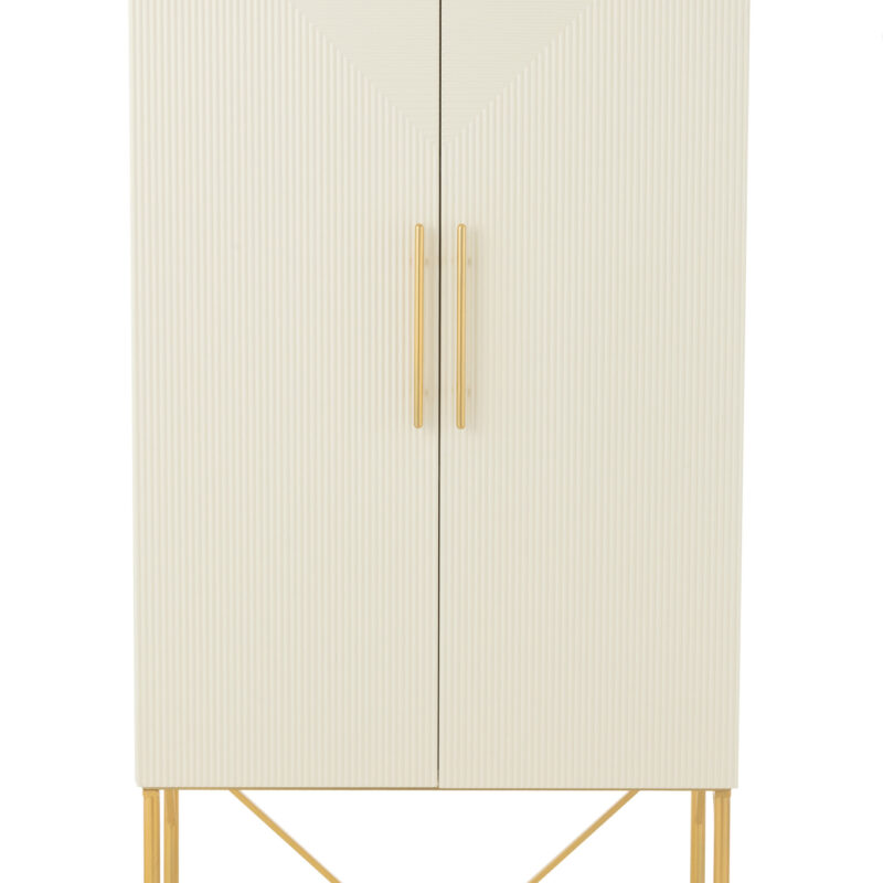 Kommode aus MDF und Metall mit goldfarbenen Akzenten