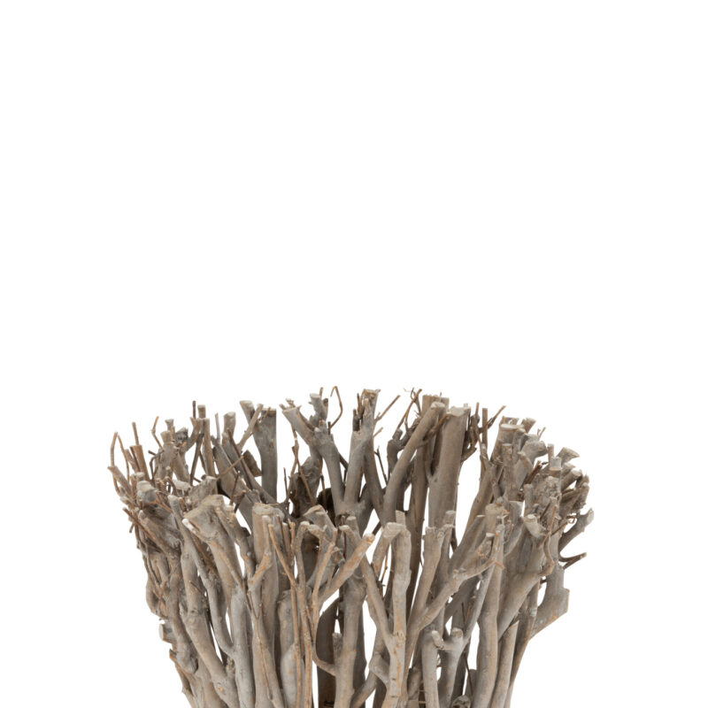 Hurricane Windlicht aus Holz und Glas