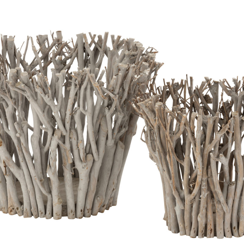 Windlicht Branches Hurricane Holz