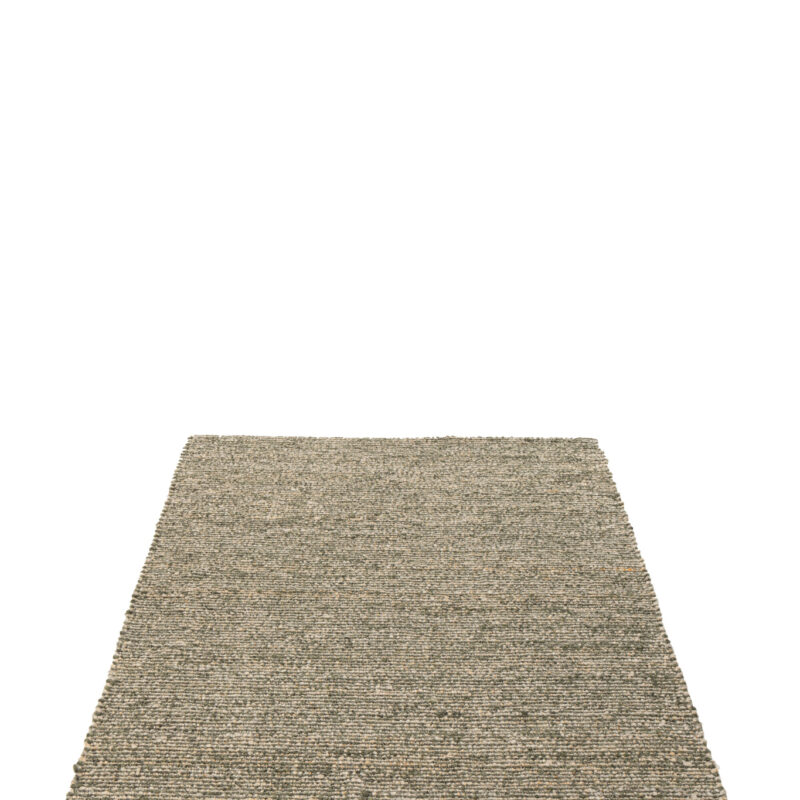 Gewebter Teppich in Ecru und Oliv