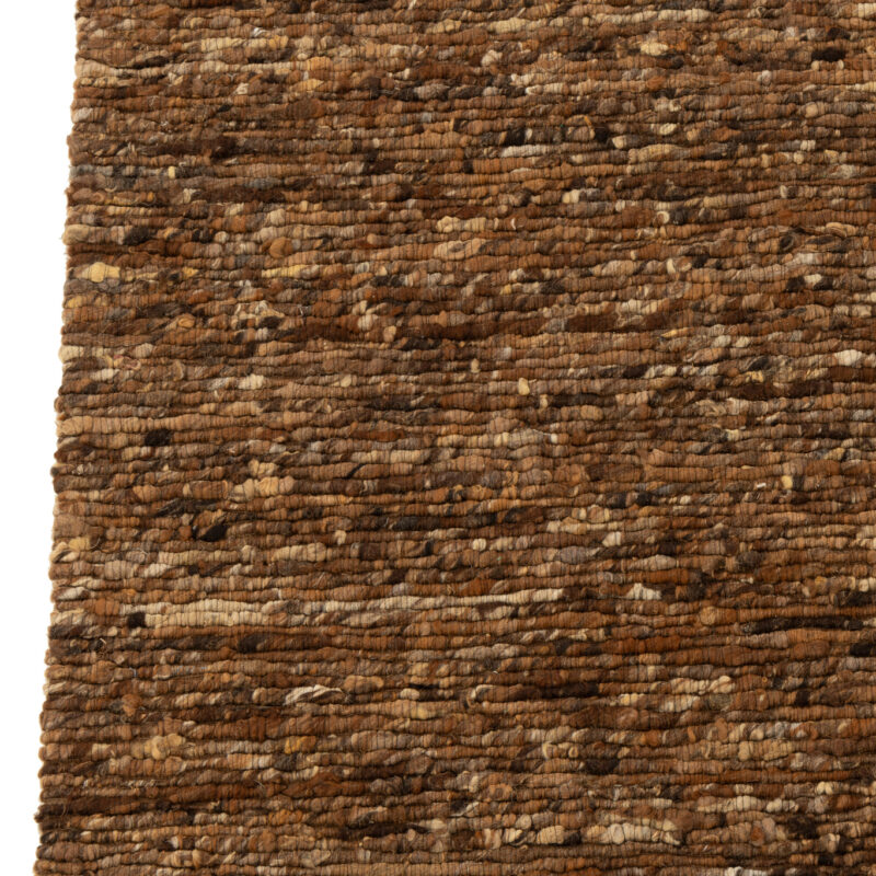 Gewebter Wollteppich in Braun für stilvolle Wohnräume