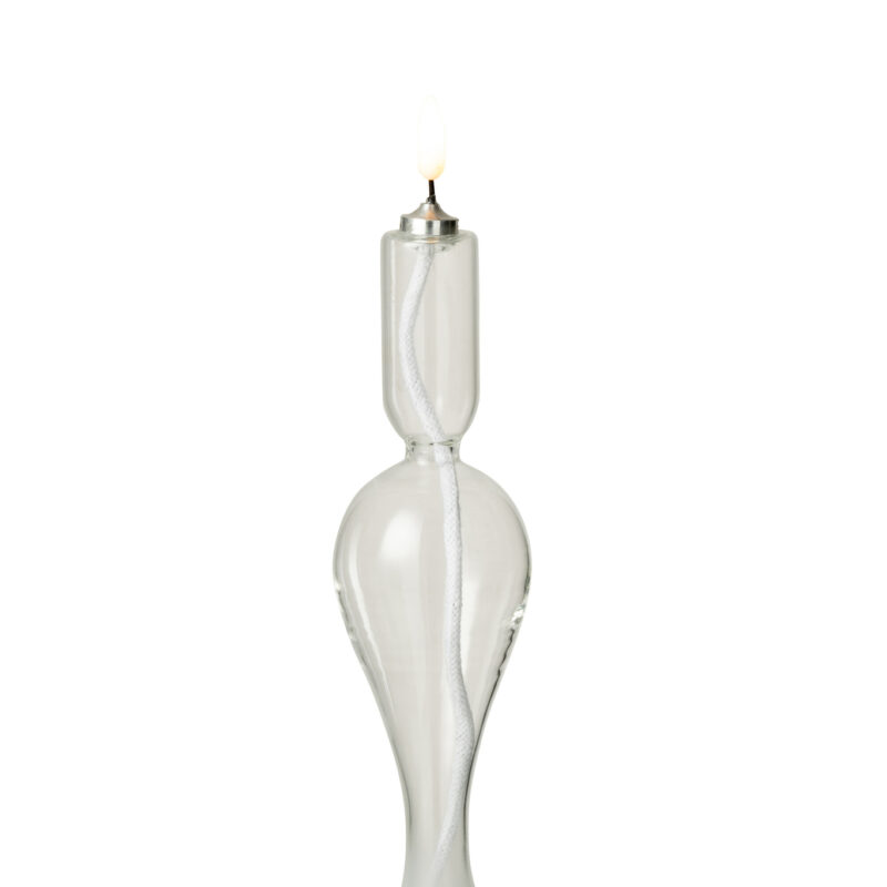 Kleine LED Kerze im transparenten Glas