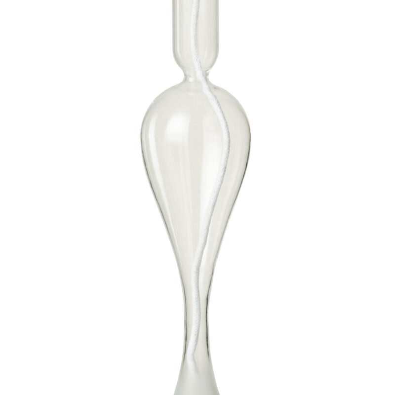 Große LED Kerze im transparenten Glas