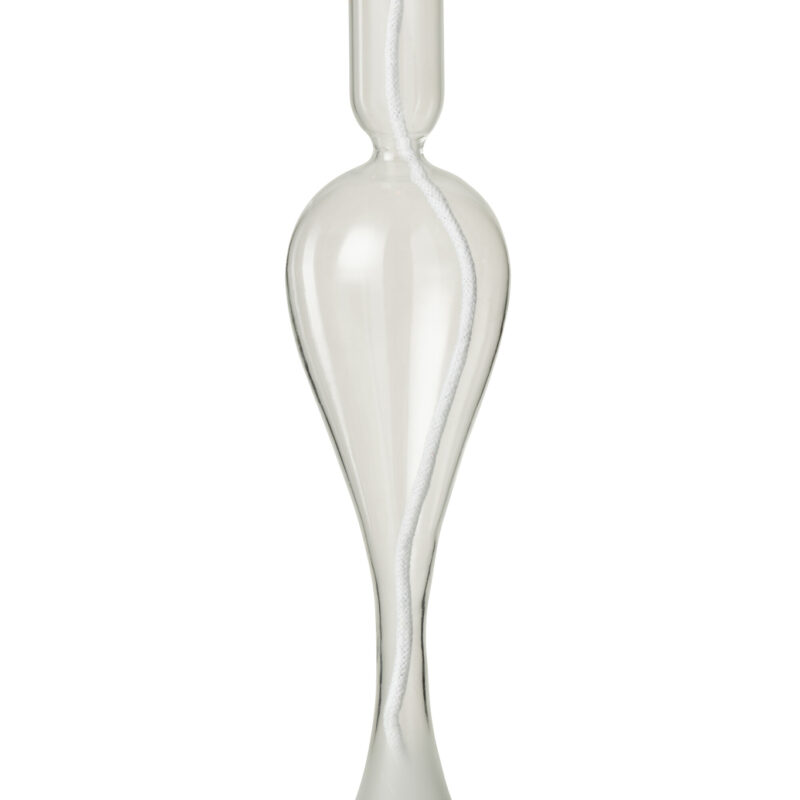 Große LED Kerze im transparenten Glas