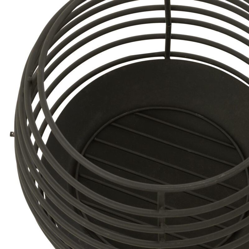 Runde Feuerstelle Schwarz