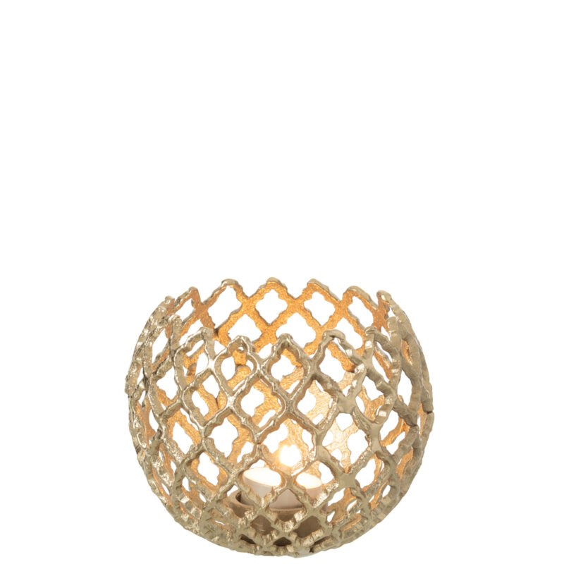 Kerzenhalter Aluminium gold