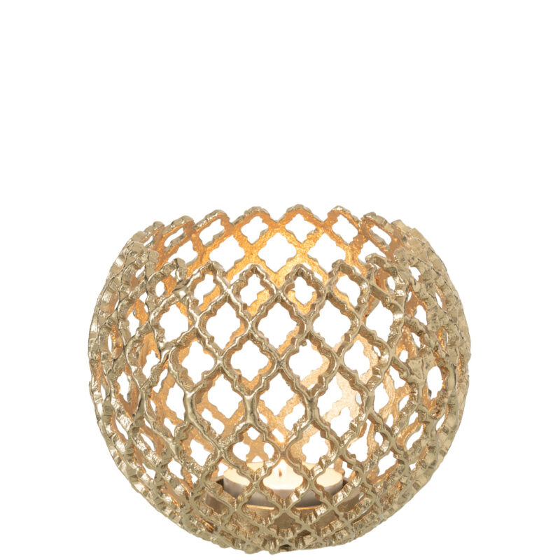 Kerzenhalter Aluminium gold groß