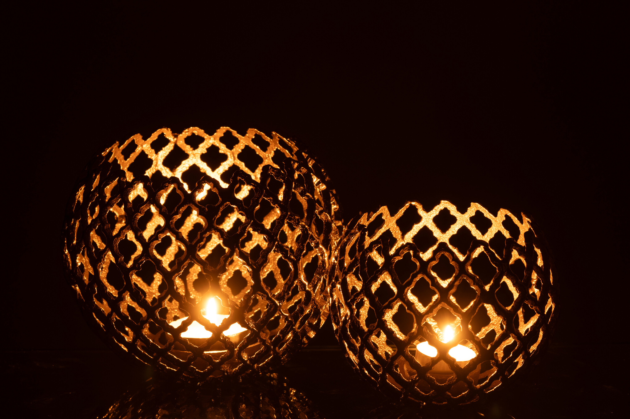 Kerzenhalter Aluminium gold groß – Bild 5