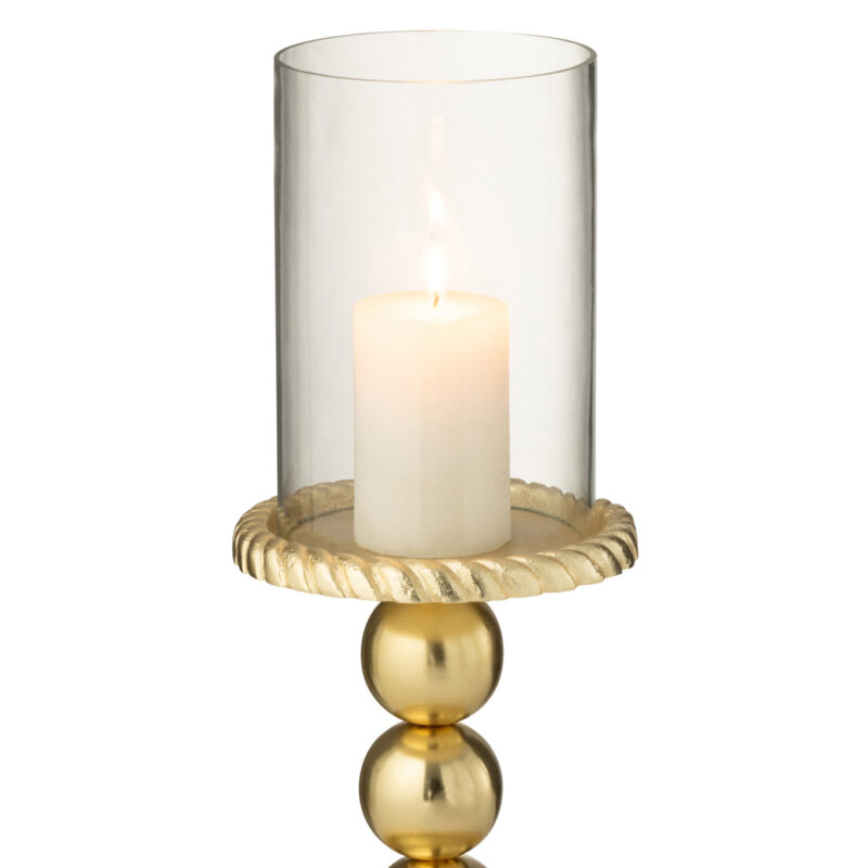 Kerzenhalter Aluminium gold
