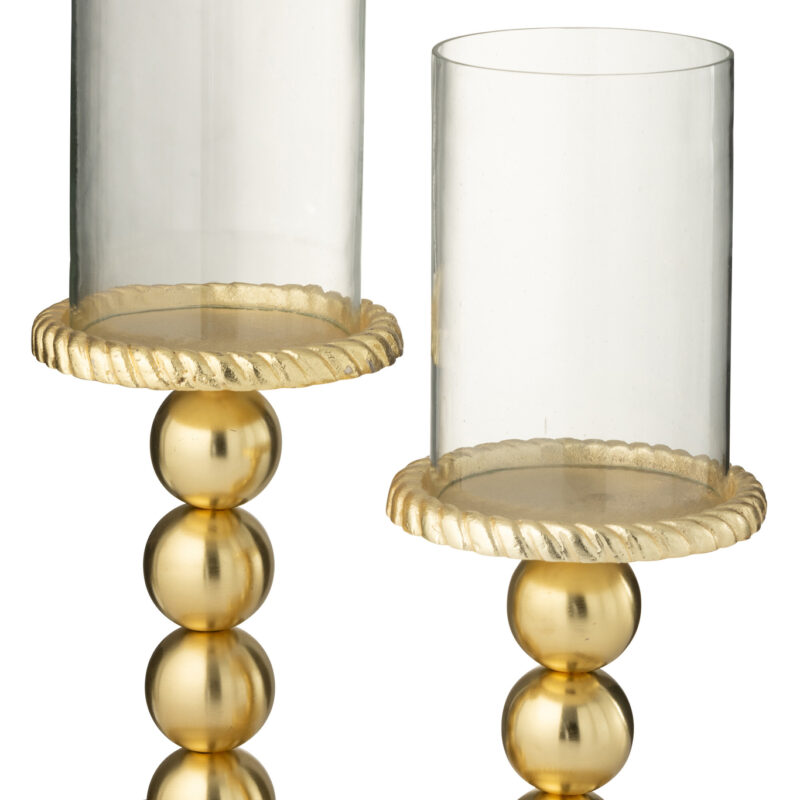 Kerzenhalter Aluminium gold groß