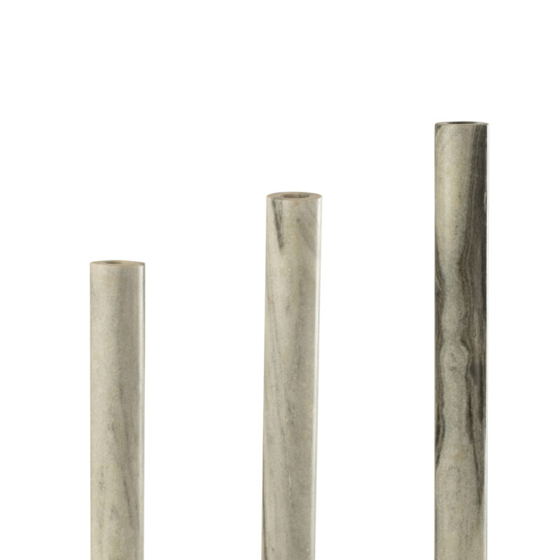 Set aus drei Kerzenhaltern aus Marmor