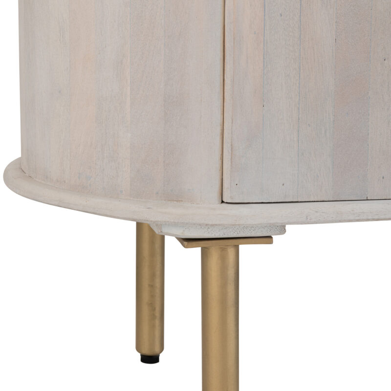 Schrank aus Mangoholz mit Marmorplatte