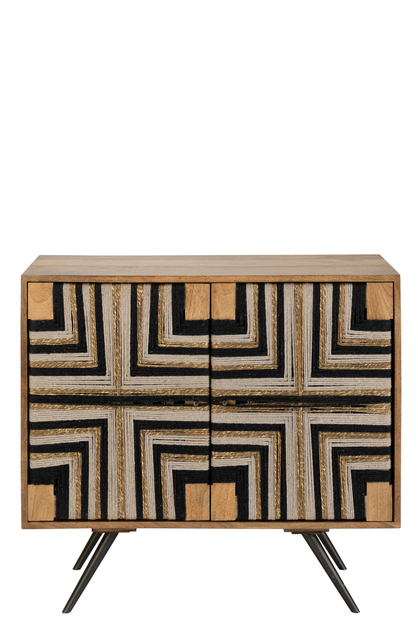 Schrank aus Mangoholz mit Faden Optik – Bild 4