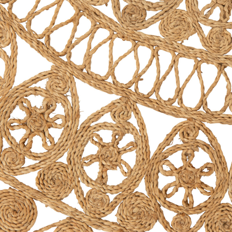 Großer runder Juteteppich