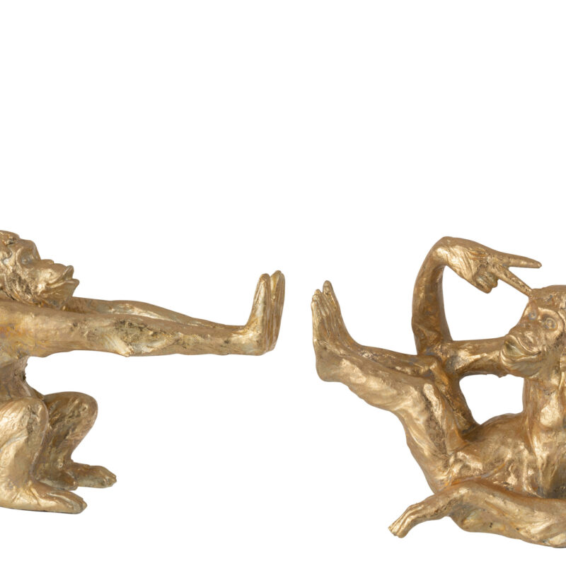 Buchstützen Set Ape gold