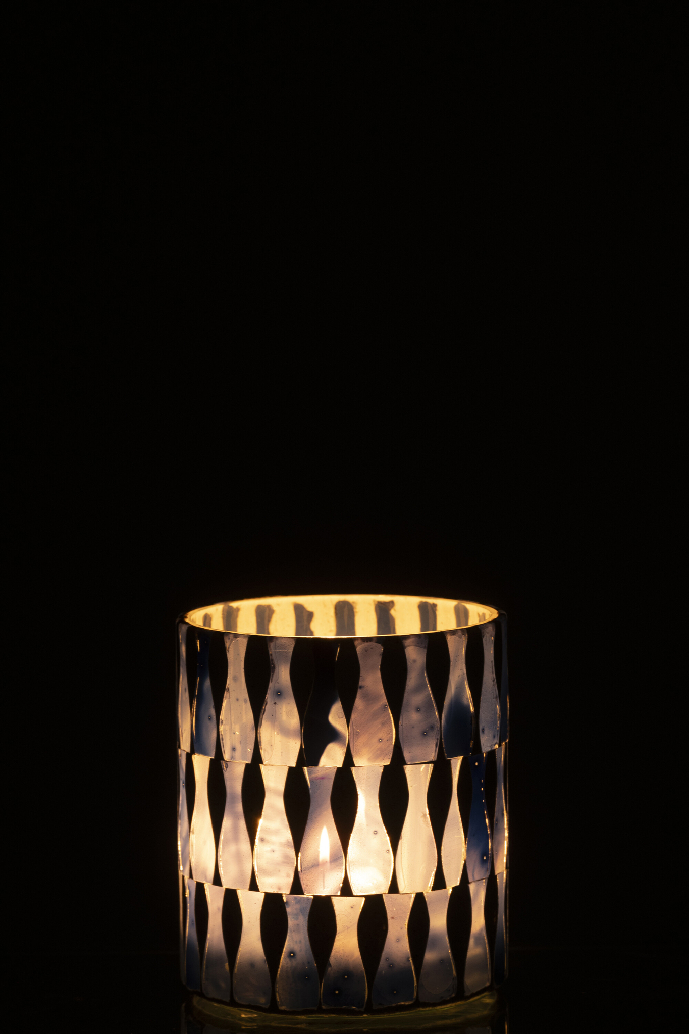 Kerzenhalter Glas mittel blau – Bild 2