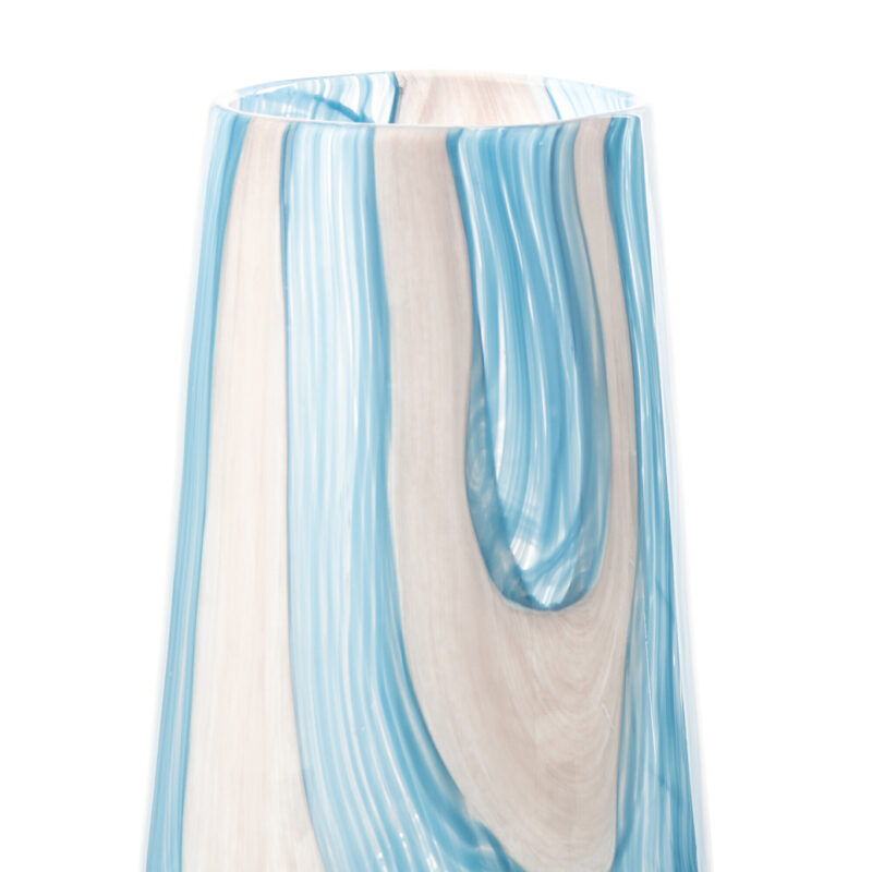 Hurricane Windlicht Glas gestreift groß