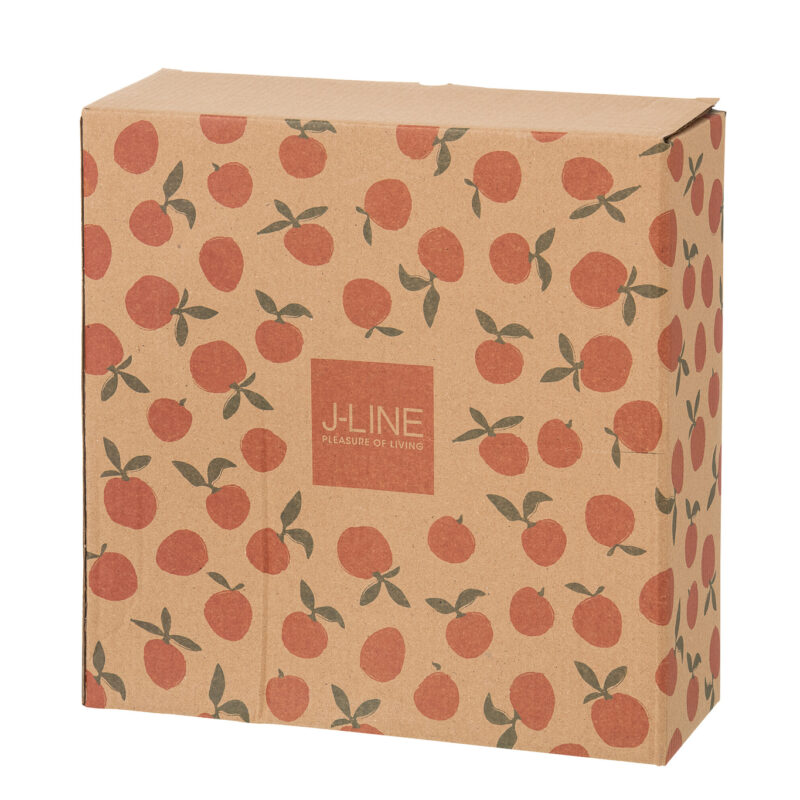 Großes Vorspeisen-Set aus weißer Keramik mit orangefarbenen Akzenten