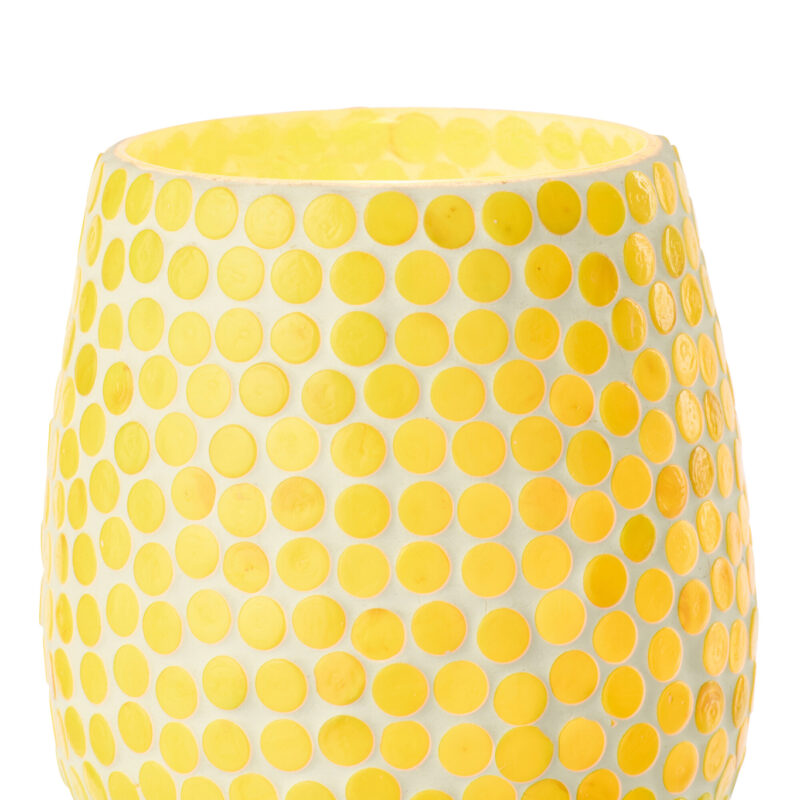 Kerzenhalter Mosaikglas groß gelb