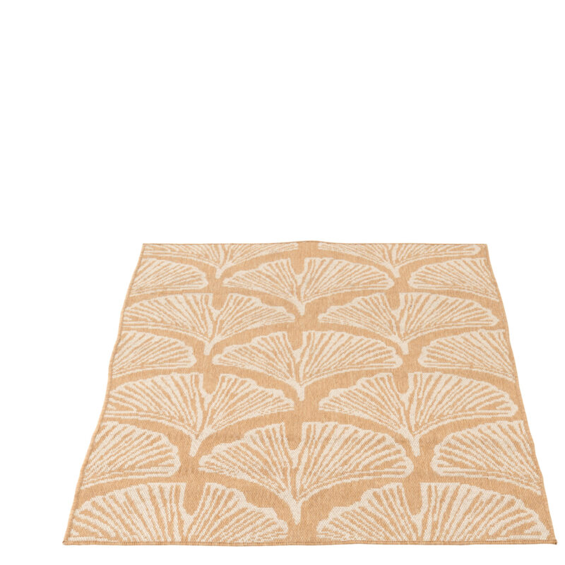 Outdoor Teppich mit elegantem Blättermotiv.