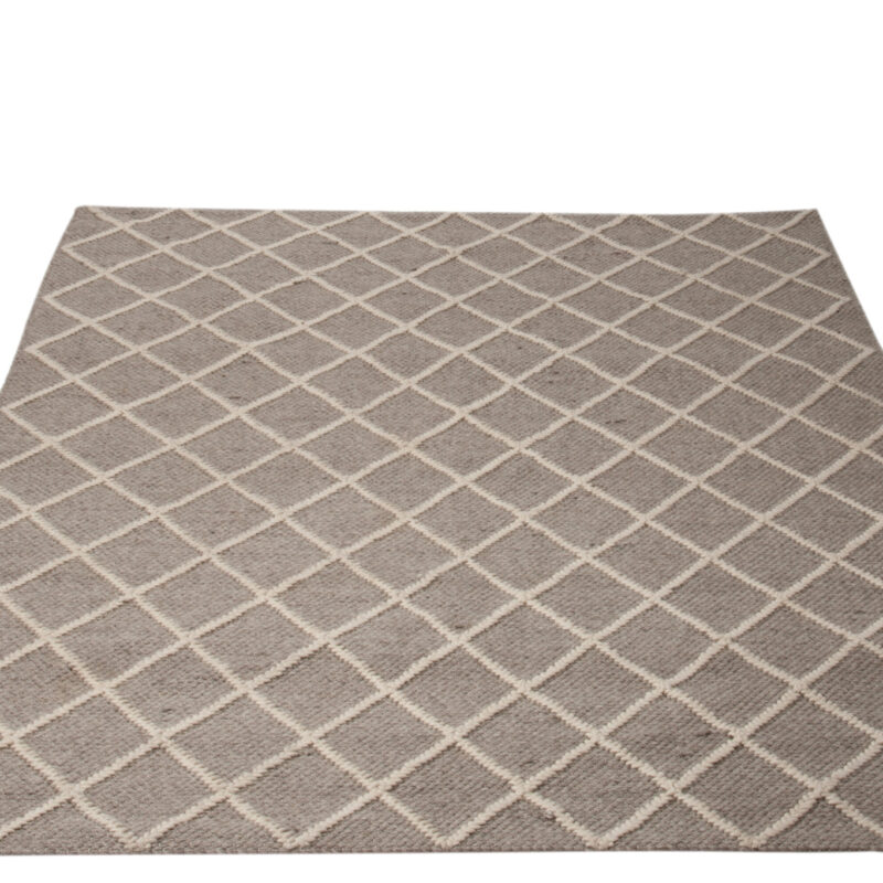 Großer Wollteppich „Check“