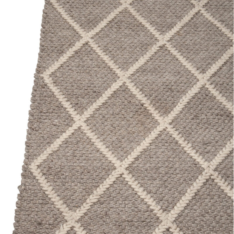 Großer Wollteppich „Check“