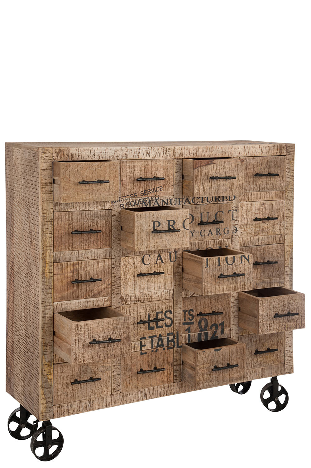 Kommode mit 20 Schubladen aus Mangoholz – Bild 2