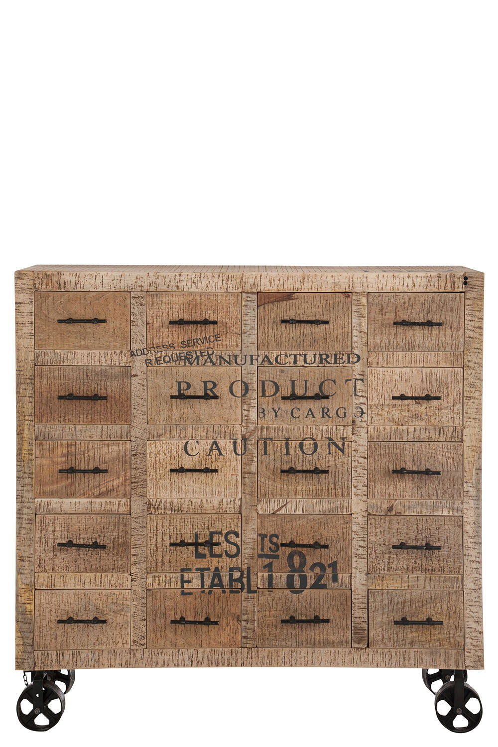 Kommode mit 20 Schubladen aus Mangoholz – Bild 3