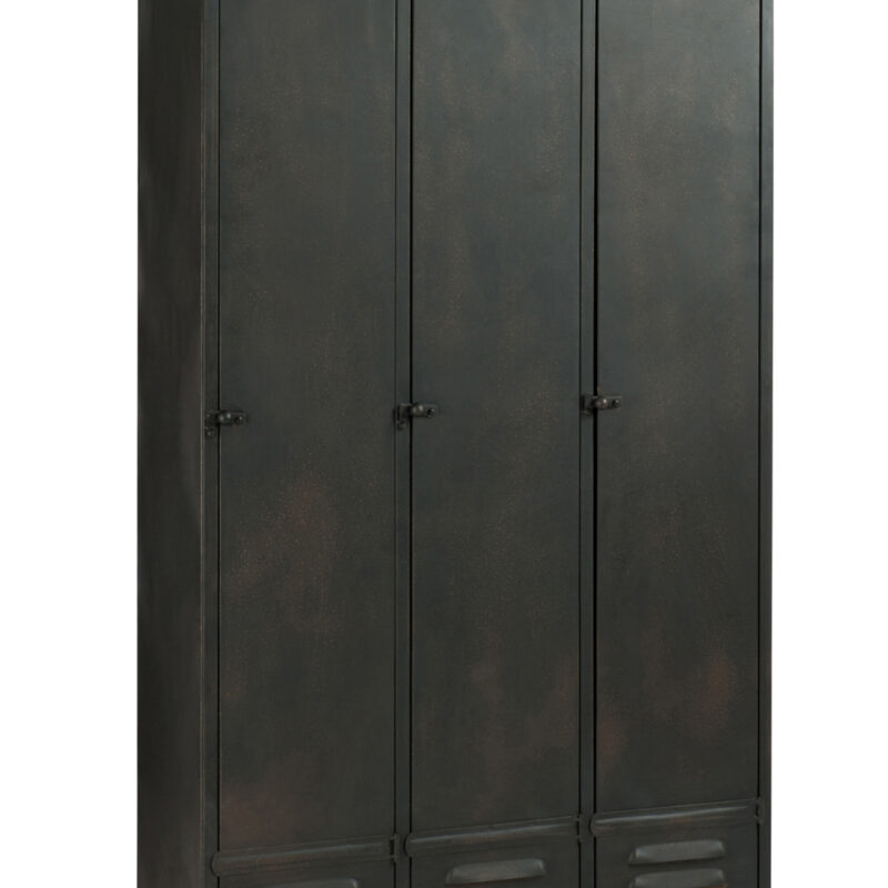 Dreiteiliger Loft-Kleiderschrank aus Eisen