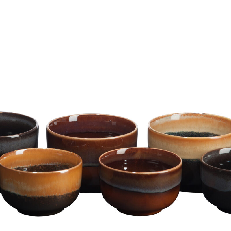Keramikschalen 3er-Set braun