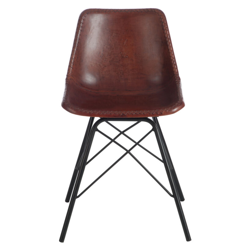 Loft Stuhl aus Leder und Metall