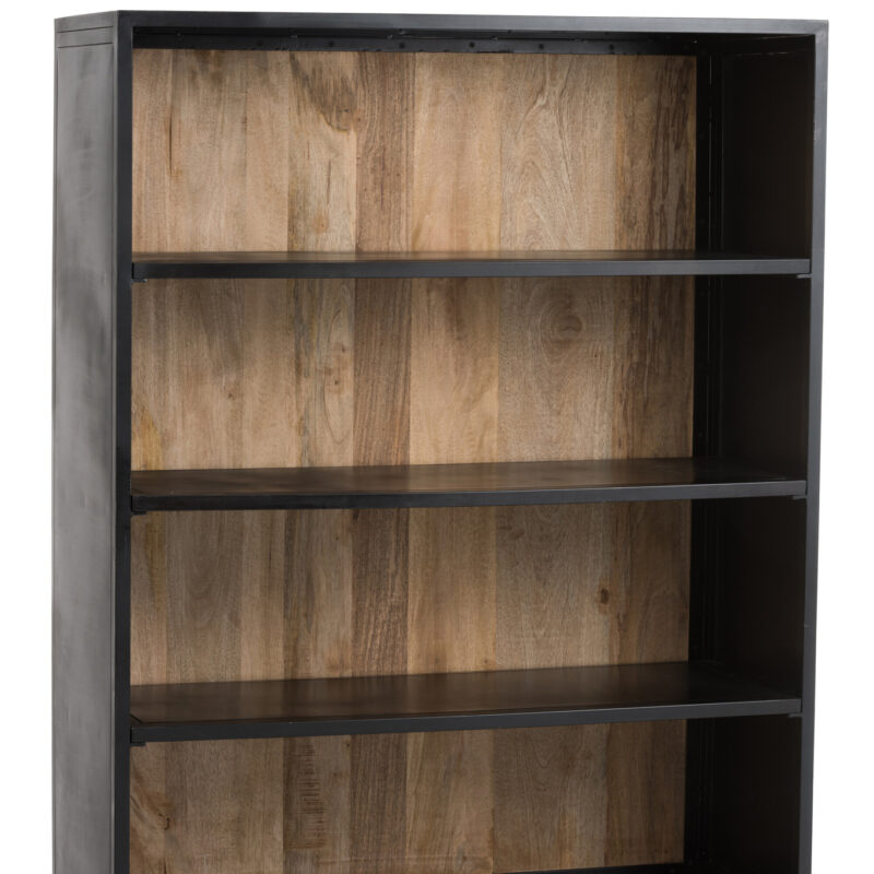 Regal aus Metall und Mangoholz