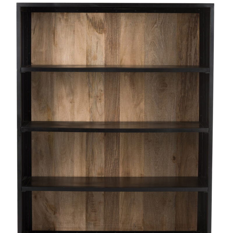 Regal aus Metall und Mangoholz