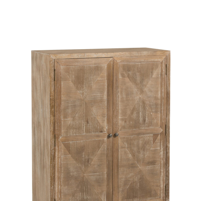 Eleganter Schrank aus Teakholz und Metall