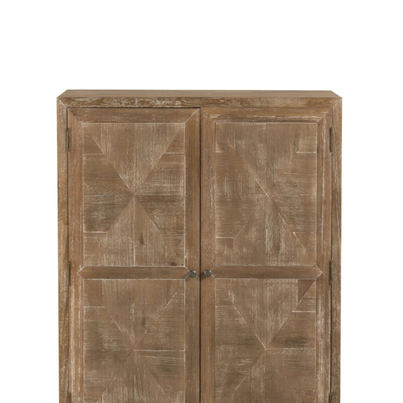 Eleganter Schrank aus Teakholz und Metall