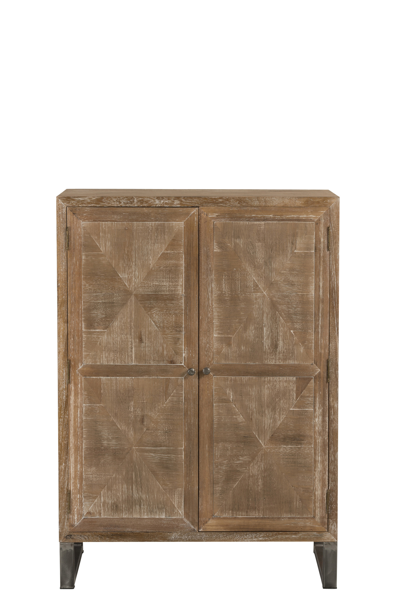 Eleganter Schrank aus Teakholz und Metall – Bild 2