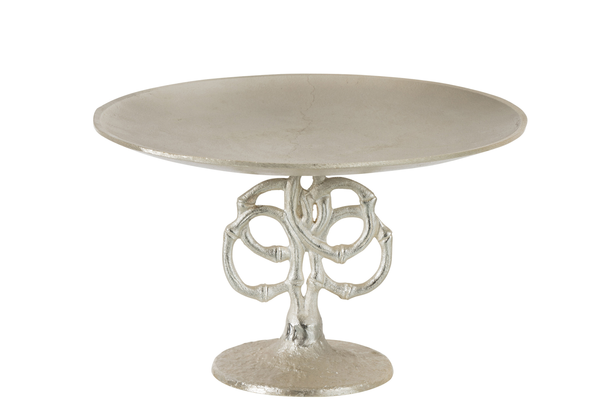 Deko-Tablett auf Sockel in Champagner-Gold-Optik