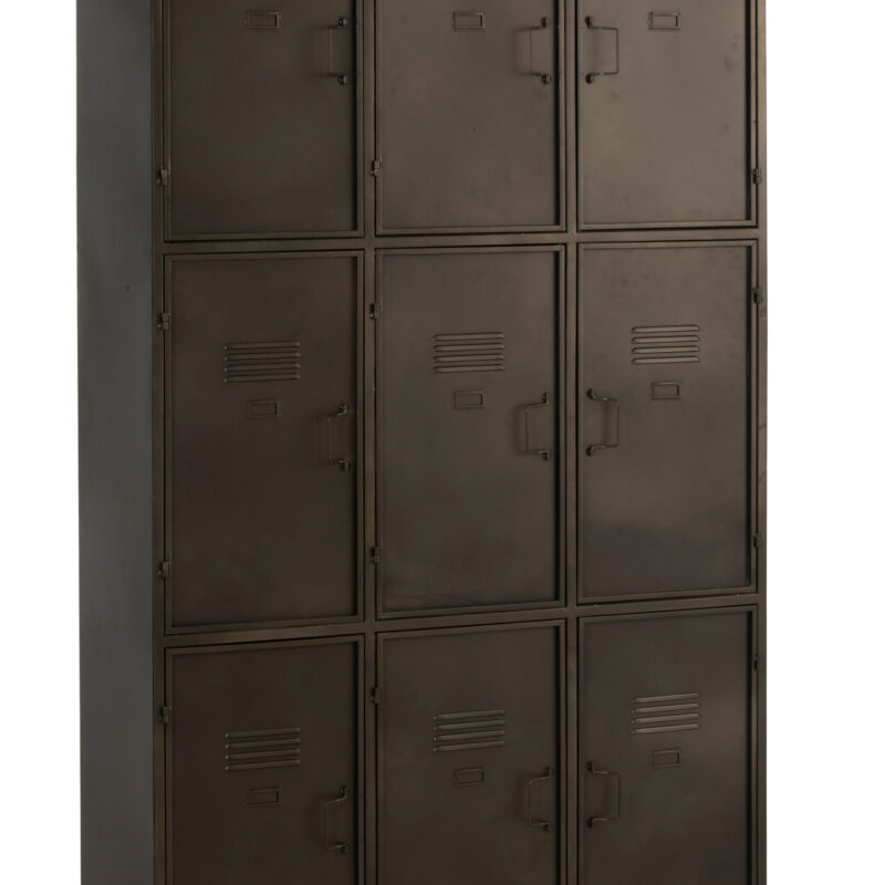 Metallschrank auf Rollen mit 9 Türen