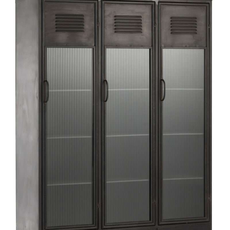 Metallschrank mit 3 Türen und 3 Schubladen