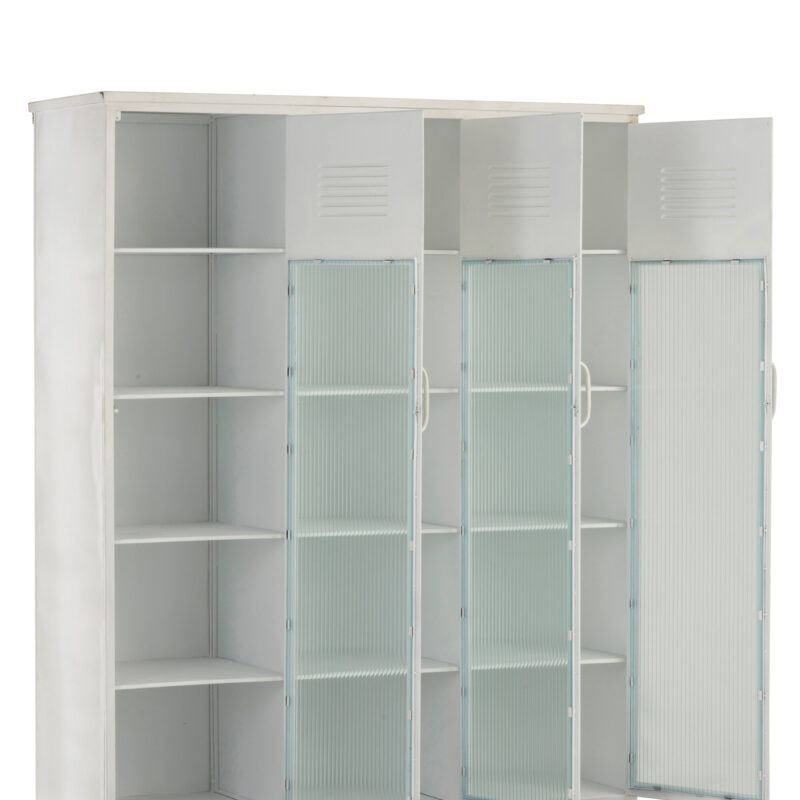 Metallschrank mit 3 Türen und 3 Schubladen